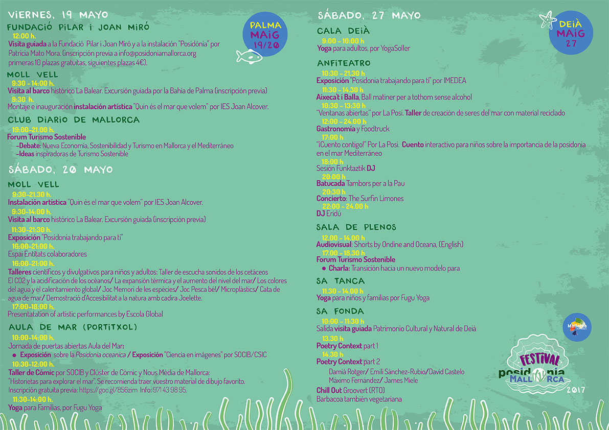 Programa Festival Posidonia Mallorca 2017